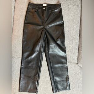 Wilfred Melina Cropped Vegan Leather Pants Black Size 6
